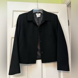 Talbots black wool 2 piece skirted suit. Traditional fit. Size 10